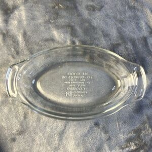 Anchor Hocking Ovenware Clear # 1016 Oval Casserole Baking Dish 16‎ Oz